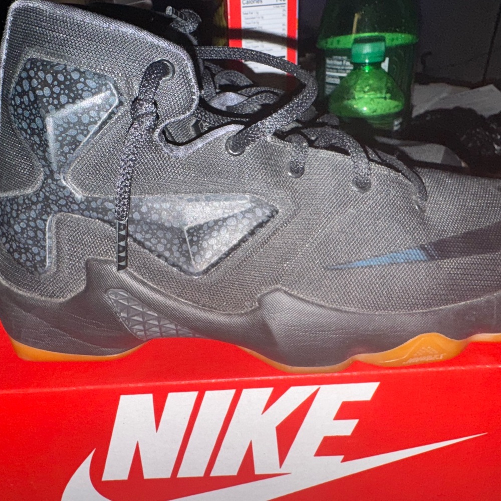 Nike Black and Gray High-Top Sneakers